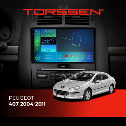 Штатна магнітола Torssen 2K Peugeot 407 04-11 F9464 4G Carplay DSP - Core Focus Essential Gear
