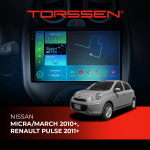 Штатна магнітола Torssen для Nissan Micra/March та Renault Pulse