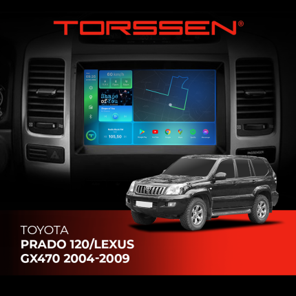 Штатна магнітола Torssen 2K Toyota Prado 120/Lexus GX470 04-09