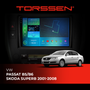 Штатна магнітола Torssen 2K VW Passat B5, Skoda Superb 01-08 F9232 4G Carplay DSP
