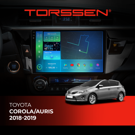 Штатна магнітола Torssen 2K Toyota Corolla/Auris 18-19