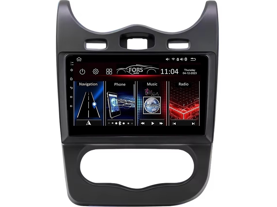 Штатна магнітола FORS.auto FS 1 LITE для Renault Sandero (1+32Gb, 10") 2013-2014 Штатна магнітола Renault Sandero FORS auto