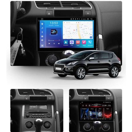 Вигляд спереду штатної магнітоли FORS.auto FS 4 PRO для Peugeot 3008/5008 (4+64Gb, 9")