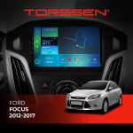 Штатна магнітола Torssen Ford Focus 12-17 чорна/сіра з кнопками F9116