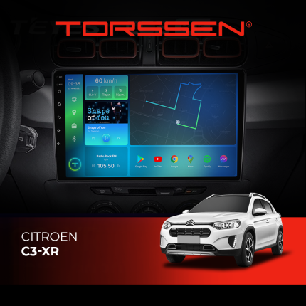 Штатна магнітола Torssen для Citroen C3-XR з Carplay та DSP