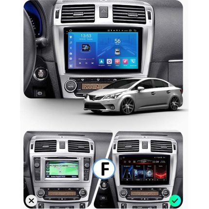 Штатна магнітола FORS.auto FS 2 ULTRA для Toyota Avensis (2+32Gb, 9") 2011-2015 – вигляд збоку