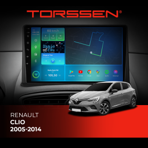 Штатна магнітола для авто Torssen Renault Clio 05-14 F9232 4G Carplay DSP