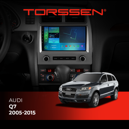 Штатна магнітола Torssen Audi Q7 2005-2015 в салоні авто
