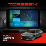 Штатна магнітола для авто Torssen 2K Honda Accord 10 2018+ NEW F9232 4G Carplay DSP