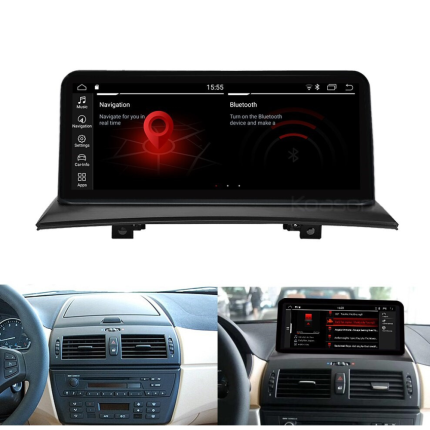 Штатна магнітола Torssen BMW X3 2004-2010 Low Idrive в інтер'єрі