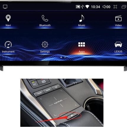 Штатна магнітола Torssen Lexus IS U9K 2013-2017 на панелі автомобіля