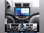 Штатна магнітола Hyundai Verna FORS auto FS 4 PRO в інтер'єрі авто