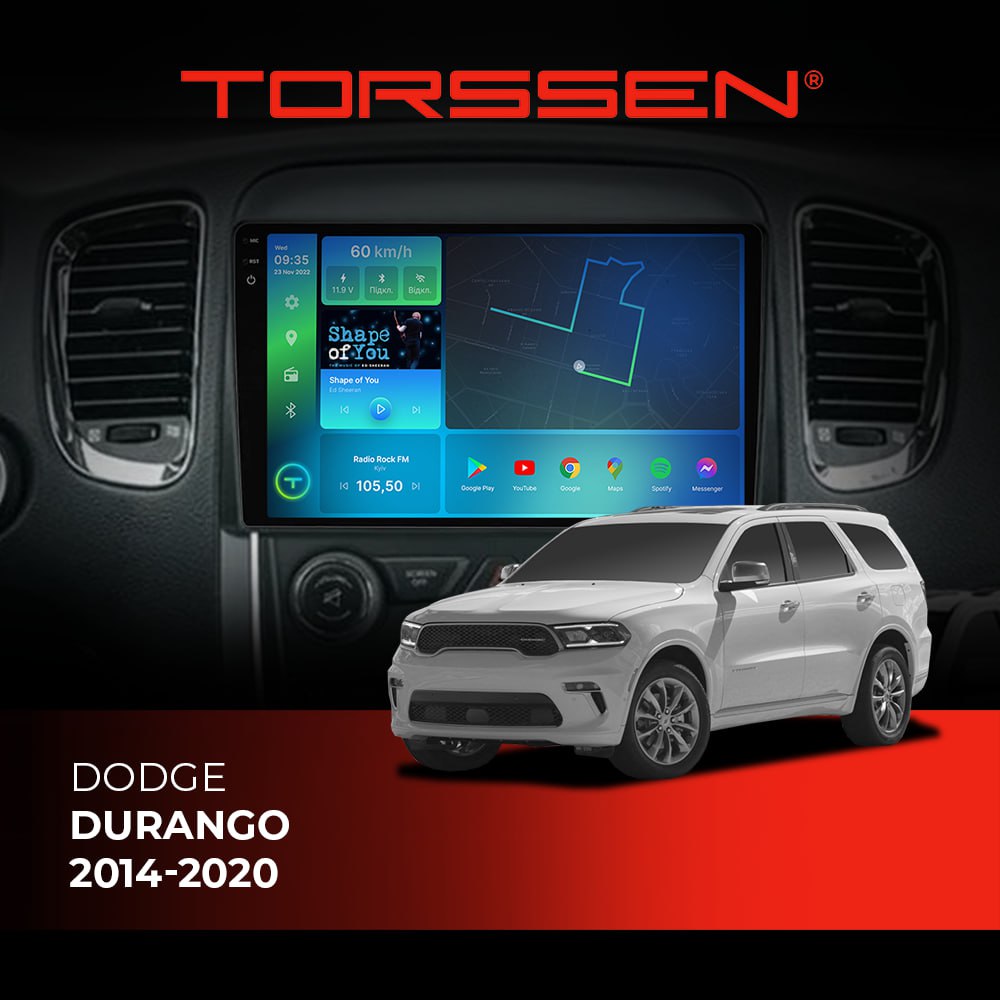 Штатна магнітола Torssen 2K Dodge Durango 2014-2020 F9232 4G Carplay DSP Штатна магнітола для авто Dodge Durango 2014-2020