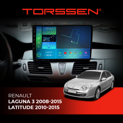 Штатна магнітола Torssen Renault Laguna 3 08-15 Latitude 10-15 F10232 4G Carplay DSP