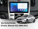 FORS auto FS 4 MAX Qled для Kia Forte/Cerato (4+32Gb, 9", Auto AC) 2008-2012 — сегмент 1