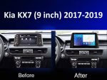 Штатна FORS auto магнітола Kia KX7 (2017-2019) в інтер'єрі автомобіля
