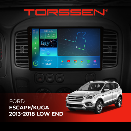 Штатна магнітола для авто Torssen 2K Ford Escape/Kuga 13-18 LOW END FL9