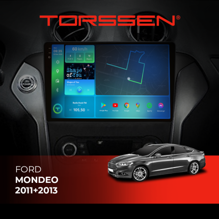 Штатна магнітола Torssen 2K Ford Mondeo 11+13 black FL9 4+64Gb 4G Carplay DSP