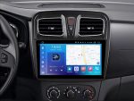 Штатна магнітола FORS.auto Renault Sandero Logan в інтер'єрі авто