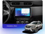 Штатна магнітола FORS.auto на панелі Renault Duster 2018-2020