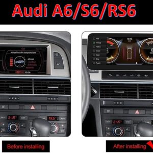 Штатна магнітола FORS.auto для Audi A6/S6/RS6 MMI-2G (4+32Gb, 10.25'') 2005-2009 в інтер'єрі авто