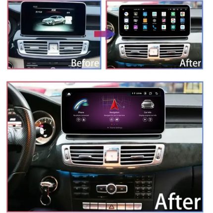 Штатна магнітола Mercedes Benz C218 FORS.auto (2011-2012) - вигляд збоку