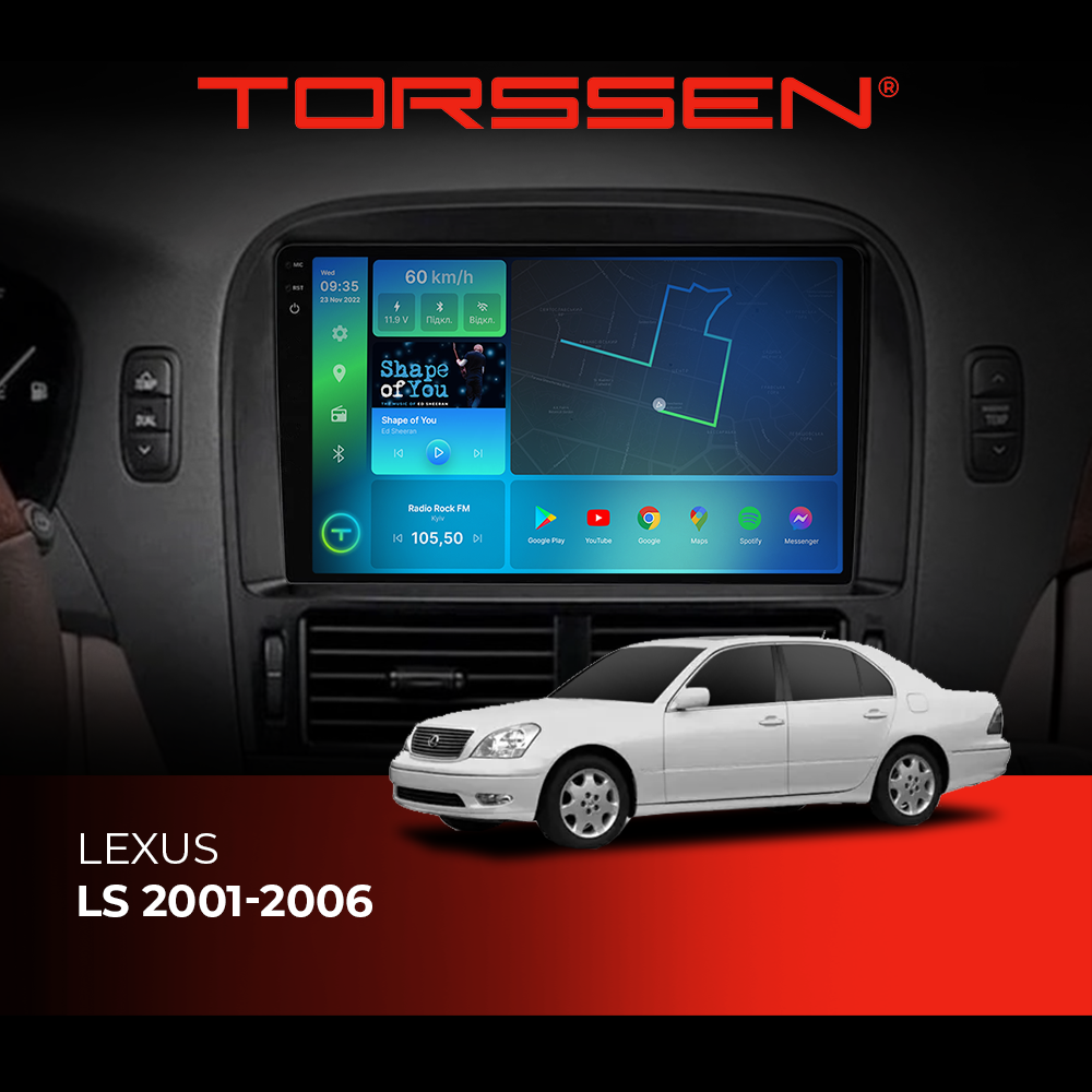 Штатна магнітола Torssen 2K DTS Lexus LS 01-06 F9432 4G Carplay DSP Штатна магнітола для авто