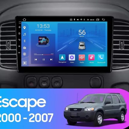 Штатна магнітола FORS.auto FS 1 LITE для Ford Escape 2000-2007 в інтер'єрі авто