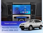 Штатна магнітола FORS.auto FS 2 ULTRA для Hyundai Veracruz (2+32Gb, 9") 2006-2015