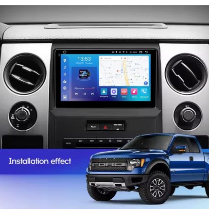 Штатна магнітола FORS.auto FS 4 MAX на передній панелі Ford F150 Raptor
