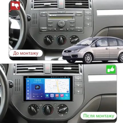 Штатна магнітола FORS.auto для Ford Focus 2005-2008, вид збоку