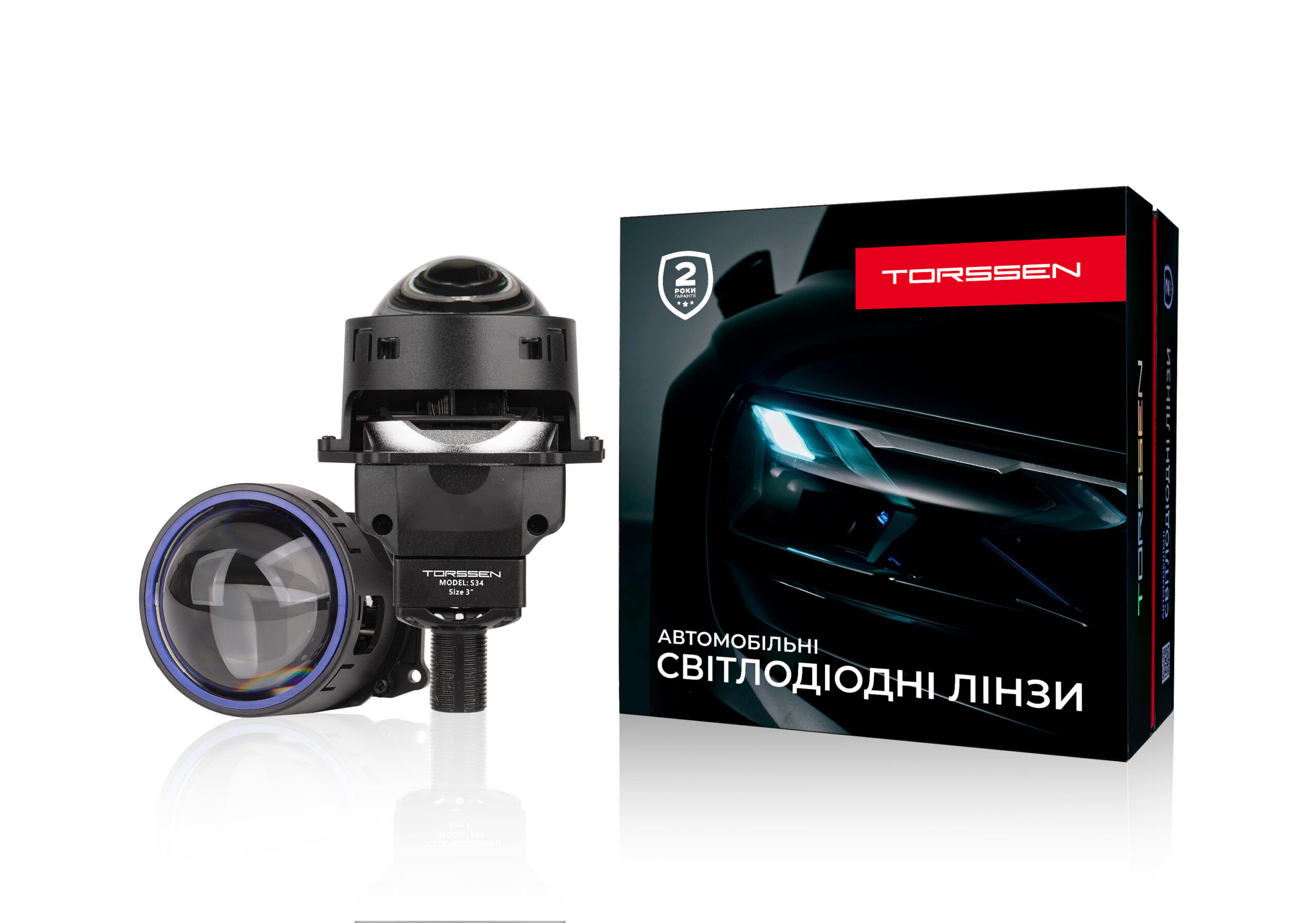 Світлодіодні BI-LED лінзи TORSSEN 3'' S34 BI LED лінзи TORSSEN S34