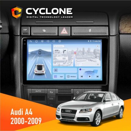 Штатна магнітола Audi A4 2000-2009 Cyclone C9-012 4x64 DSP 4G