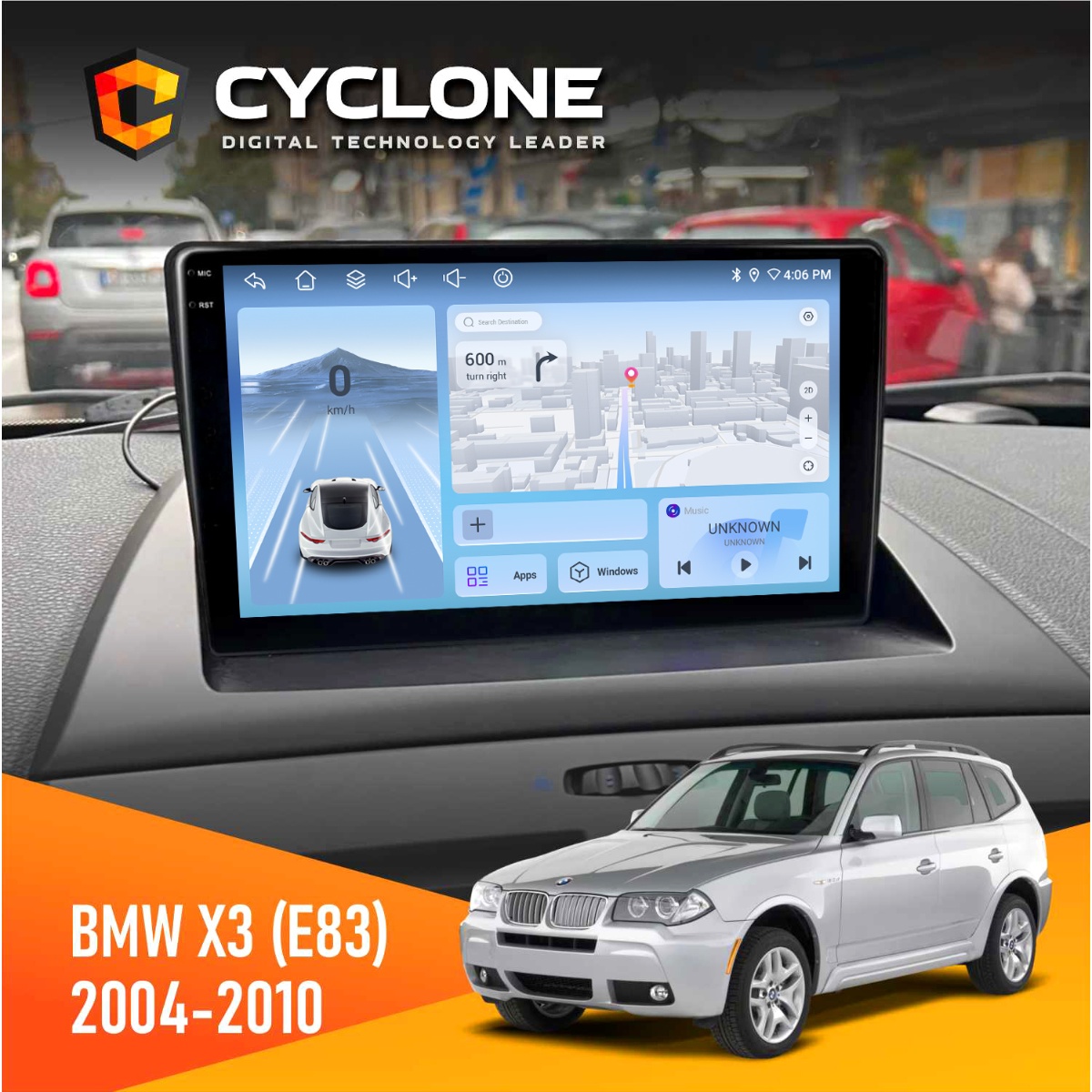 Штатна магнітола BMW X3 (E83) 2004-2010 Cyclone C9-012 4x64 DSP 4G Штатна магнітола BMW X3