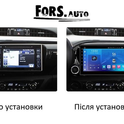 Штатна магнітола FORS.auto FS 1 LITE для Toyota Revo/Hilux - вигляд збоку
