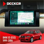 Штатна магнітола BMW X5 (E53) 1999-2006 Радіо модуль Decker D9-004 6x128, DSP 360, 2k
