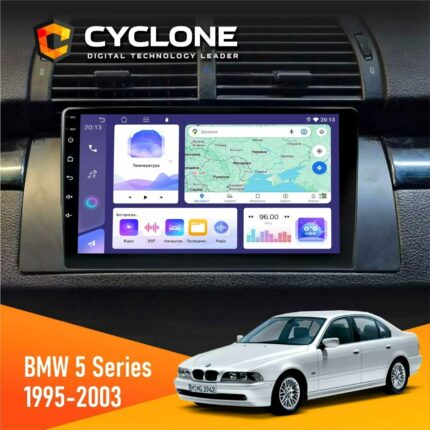 Штатна магнітола BMW 5 Series (E39) з радіо модулем Cyclone C9-011 та DSP