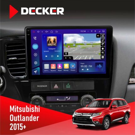 Штатна магнітола Mitsubishi Outlander 2015+ Decker D10-005 4x64, DSP, 360, 4G, 2k
