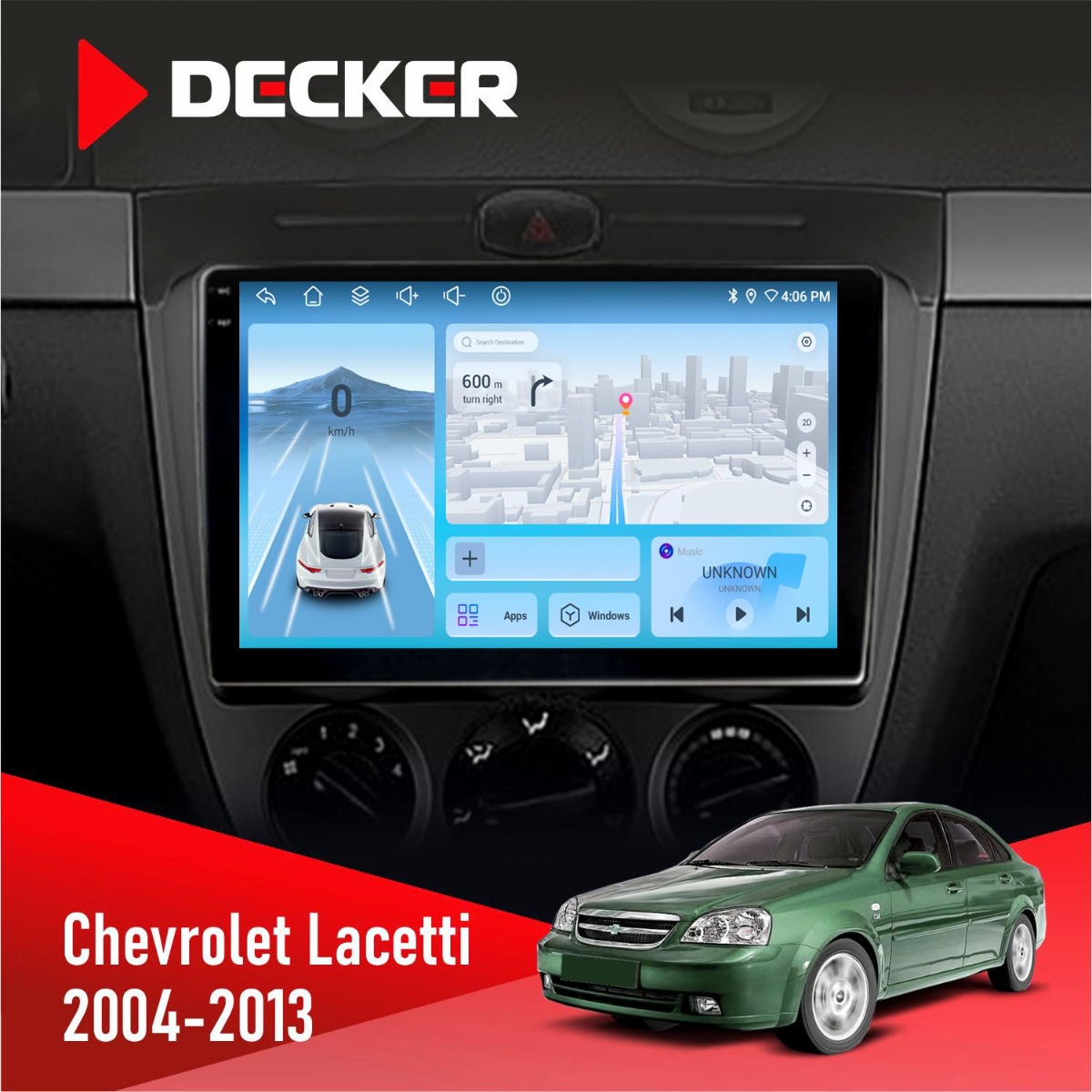Штатна магнітола Chevrolet Lacetti 2004-2013 Decker D9-010 6x128 DSP 4G 2K Штатна магнітола Chevrolet Lacetti 2004-2013 Decker D9-010 6x128 DSP 4G 2K - Зображення 1