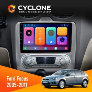 Штатна магнітола Ford Focus 2 2005-2011 Black Climate Cyclone C9 CPL 2x32