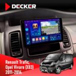 Штатна магнітола Opel Vivaro 2011-2015 Decker D10-005 4x64, DSP, 360, 4G, 2k
