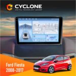 Штатна магнітола Ford Fiesta Cyclone C9-012 на передній панелі авто