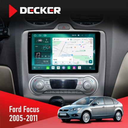 Штатна магнітола Ford Focus 2 Decker D9-004 Black Climate з DSP 360 та 2k екраном