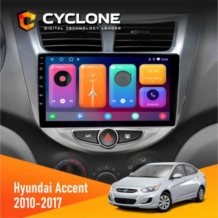 Штатна магнітола Hyundai Accent 2010-2017 Cyclone C9 CPL 2x32