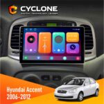 Штатна магнітола Hyundai Accent 2006-2012 Black Cyclone C9 CPL 2x32