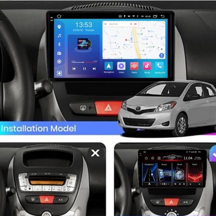 Штатна магнітола FORS.auto FS 4 PRO для Toyota Aygo/Citroen C1/Peugeot 107 (4+64Gb, 10") 2005-2014 — вигляд з фронтальної панелі