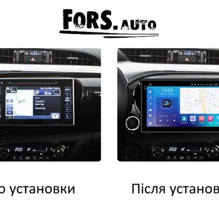 Штатна магнітола FORS.auto FS 6 MAX для Toyota Revo/Hilux (6+128Gb, 10") 2016-2019