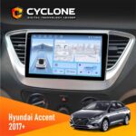 Штатна магнітола Hyundai Accent 2017+ Cyclone C9-012 4x64 DSP 4G