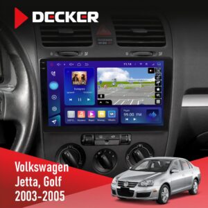 Штатна магнітола Volkswagen Golf 2003-2008 Decker D10-009 4x64, DSP, 4G, 2k