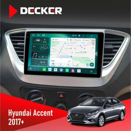 Штатна магнітола Hyundai Accent 2017+ Decker D9-004 6x128, DSP 360, 2k